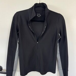 Moisture Wicking Black and Gray Zip Up Jacket